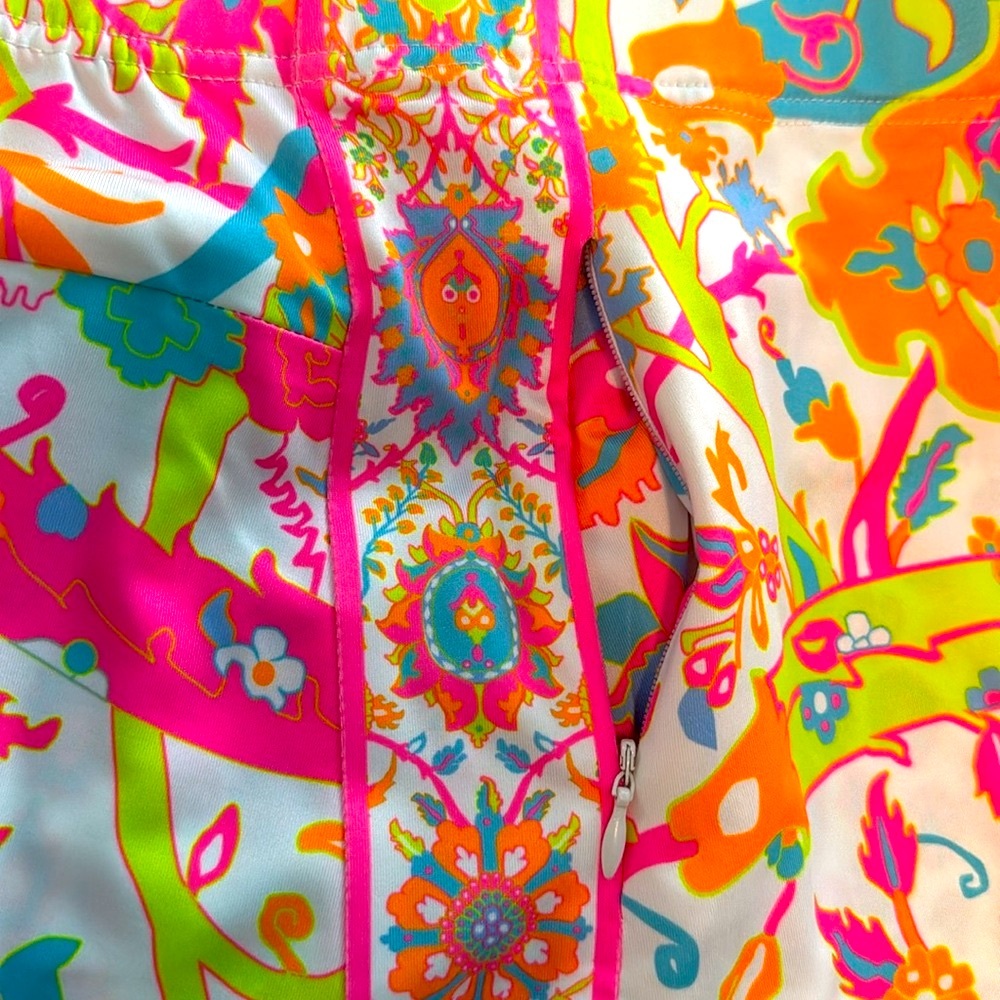 Gretchen Scott NWT Jersey Skippy Skort Sz L Bright Beautiful Colors - Picture 3 of 10